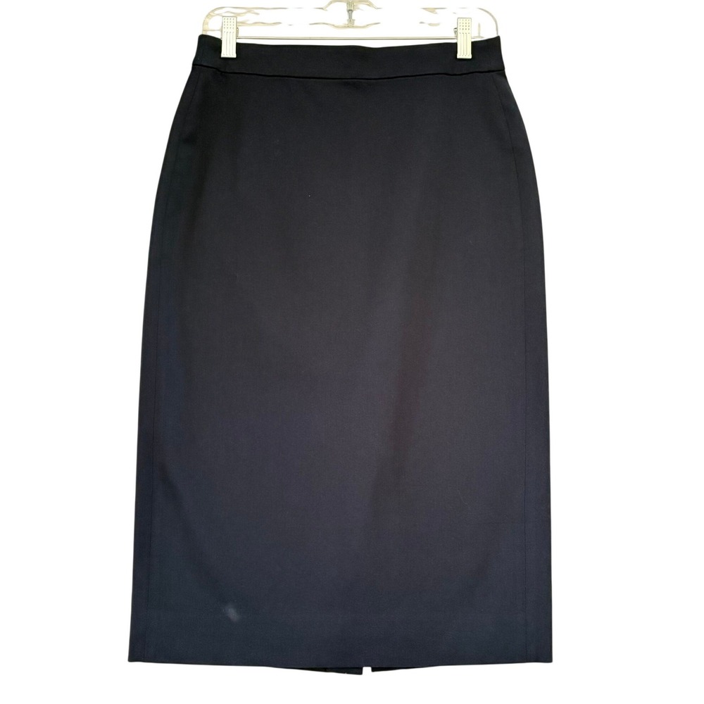 J.Crew No. 3 Pencil Skirt Navy Blue Knee Length Career Office Wear Womens Size 4